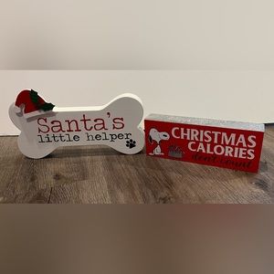 Must-have Christmas Decorations for Dog Lovers- Two Wooden Blocks
